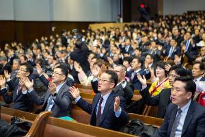 주일 3부 '장로장립, 안수집사임직예배'