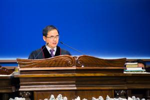  주일 3부 '장로장립, 안수집사임직예배'