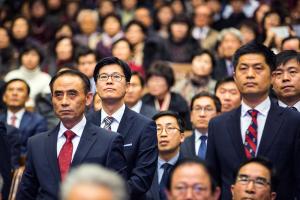  주일 3부 '장로장립, 안수집사임직예배'