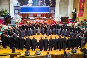  주일 3부 '장로장립, 안수집사임직예배'