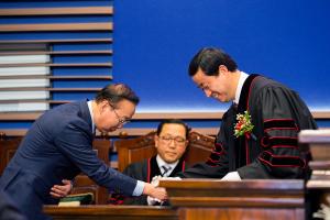  주일 3부 '장로장립, 안수집사임직예배'